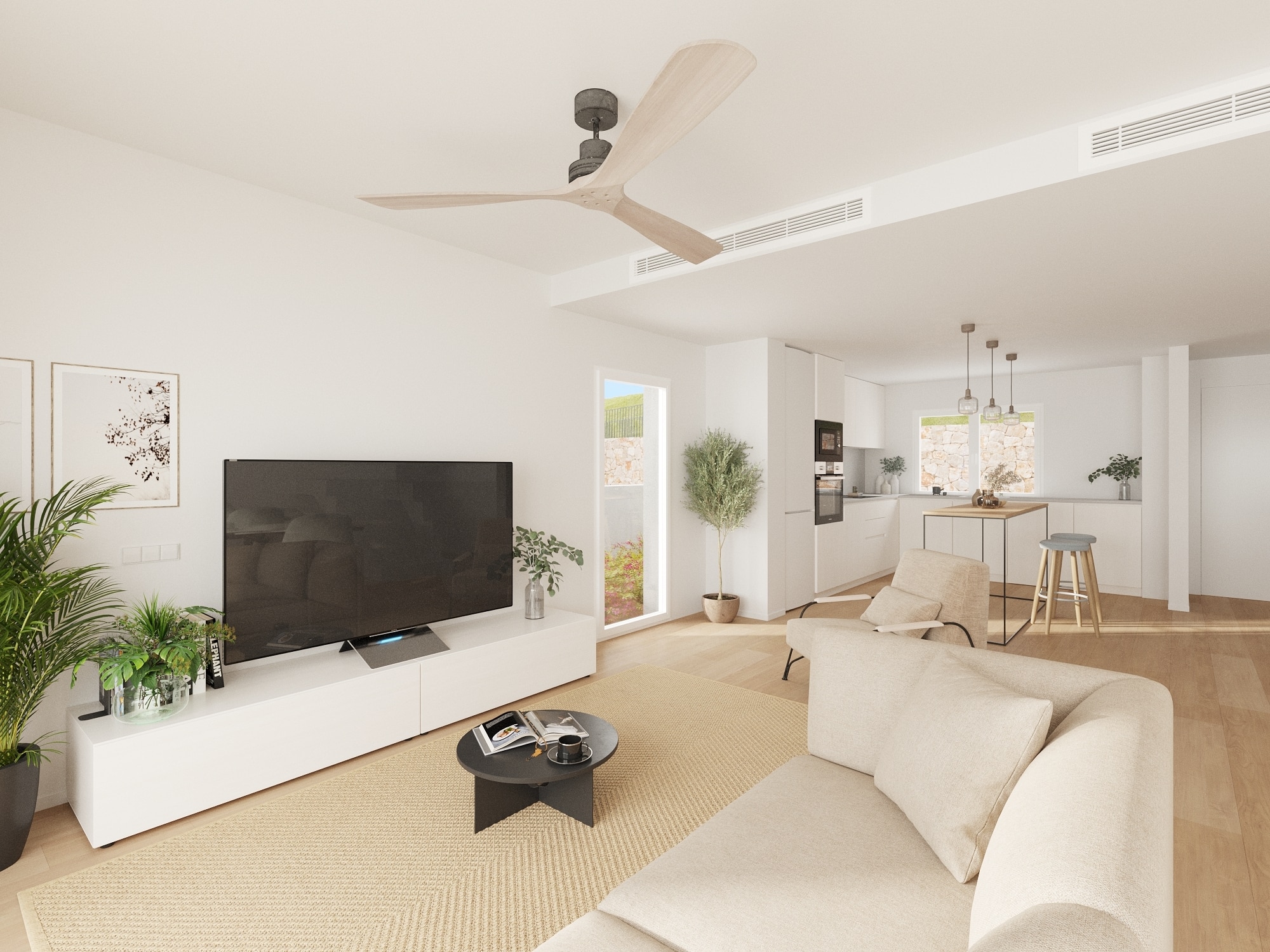 Rekkehus som kombinerer natur, sjø og fasiliteter i Balcón de Finestrat.