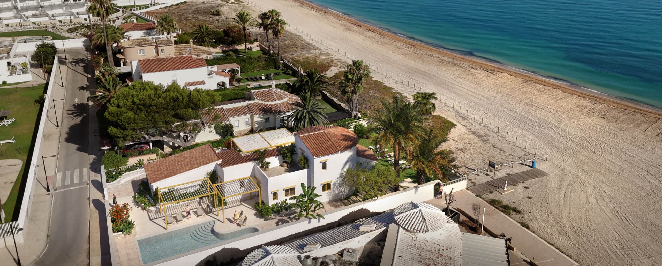 Stilfulle rekkehus omgitt av natur, med fokus på luksus og bærekraft.