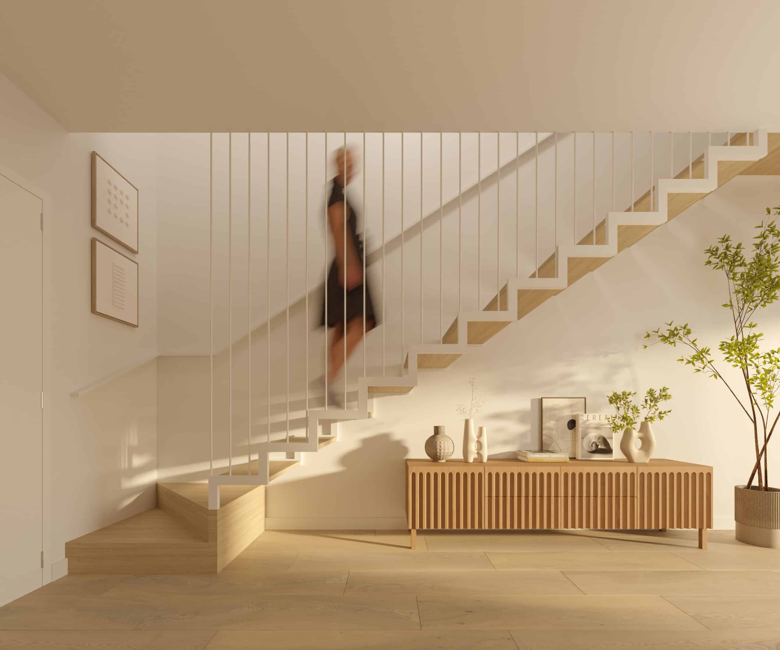 Stilfulle rekkehus omgitt av natur, med fokus på luksus og bærekraft.