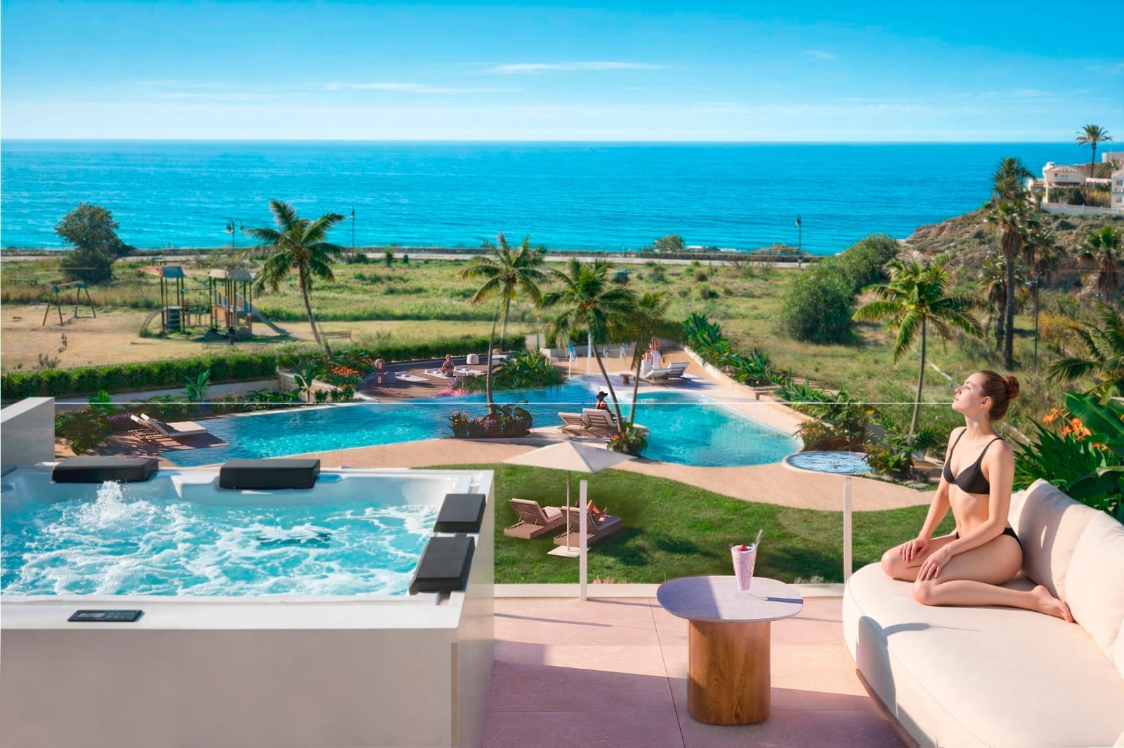Newbuilt elegant 3-bedroom seafront villas with breathtaking Mediterranean views in El Campello