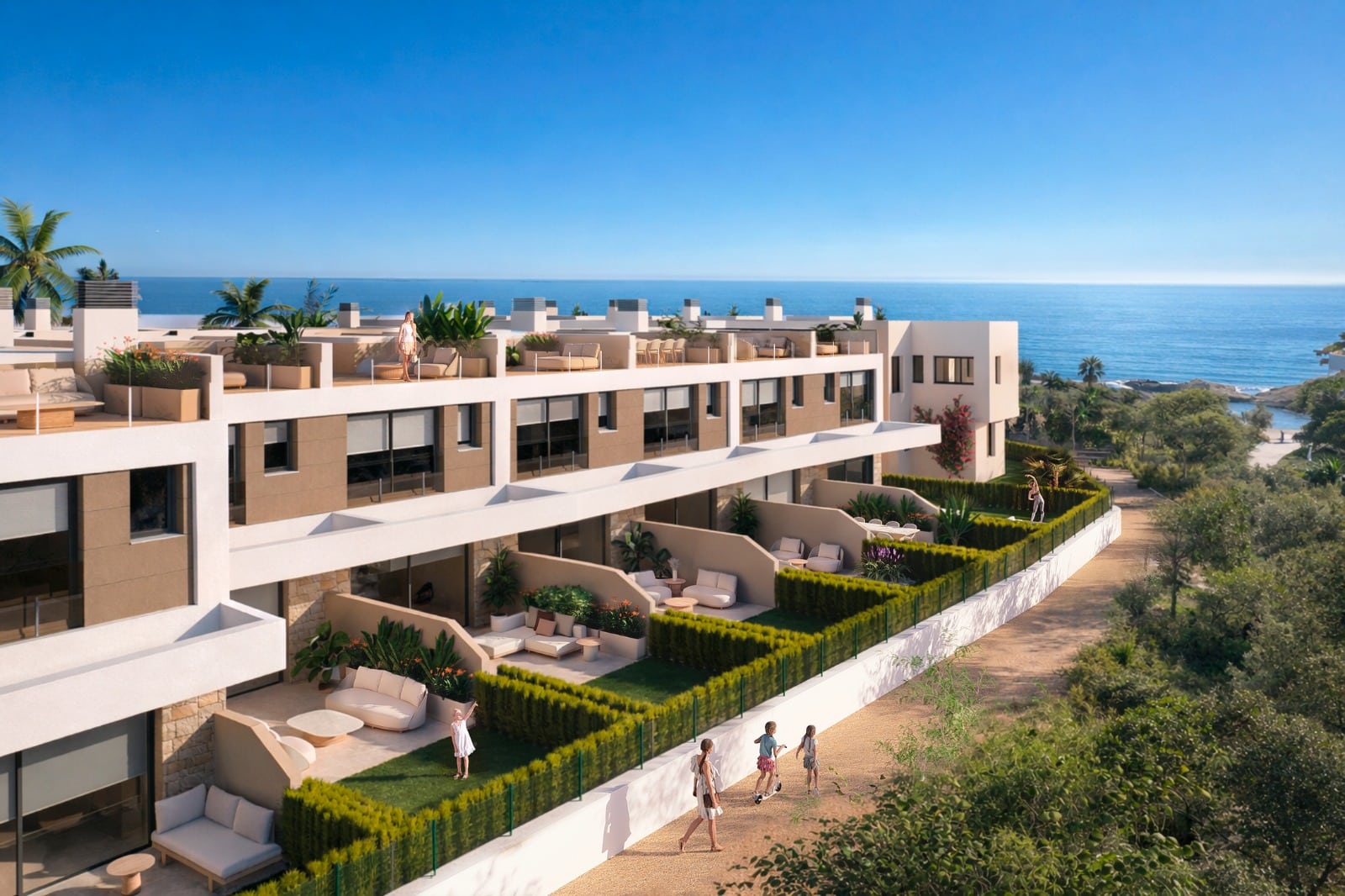 Newbuilt elegant 3-bedroom seafront villas with breathtaking Mediterranean views in El Campello